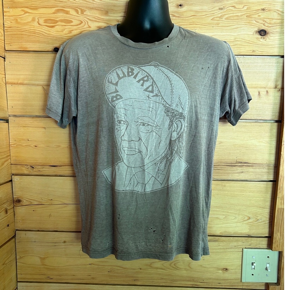 Vintage Graphic T Shirt Mens Large Thrashed Single Stitch Blackbird Paper Thin